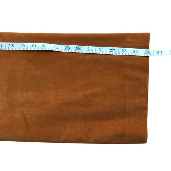 Zenobia Women Rust Burnt Orange High Rise Velvet Fully Lined Luxury Pants Zip  8 - Picture 9 of 12